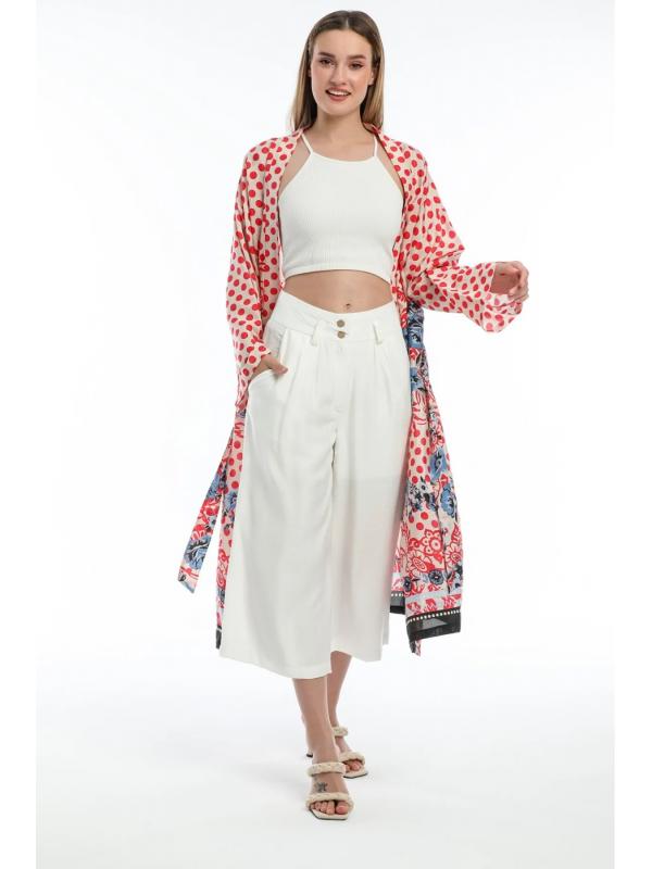 Kadın NAR ÇİÇEĞİ PUANLI Kimono 60350