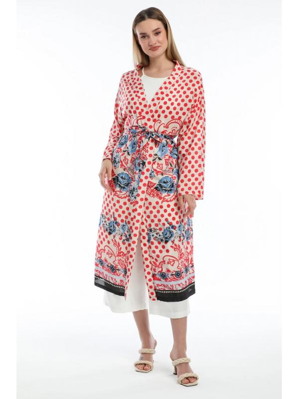 Kadın NAR ÇİÇEĞİ PUANLI Kimono 60350