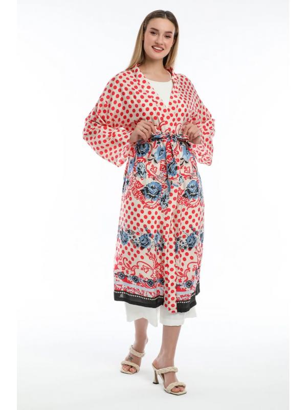 Kadın NAR ÇİÇEĞİ PUANLI Kimono 60350